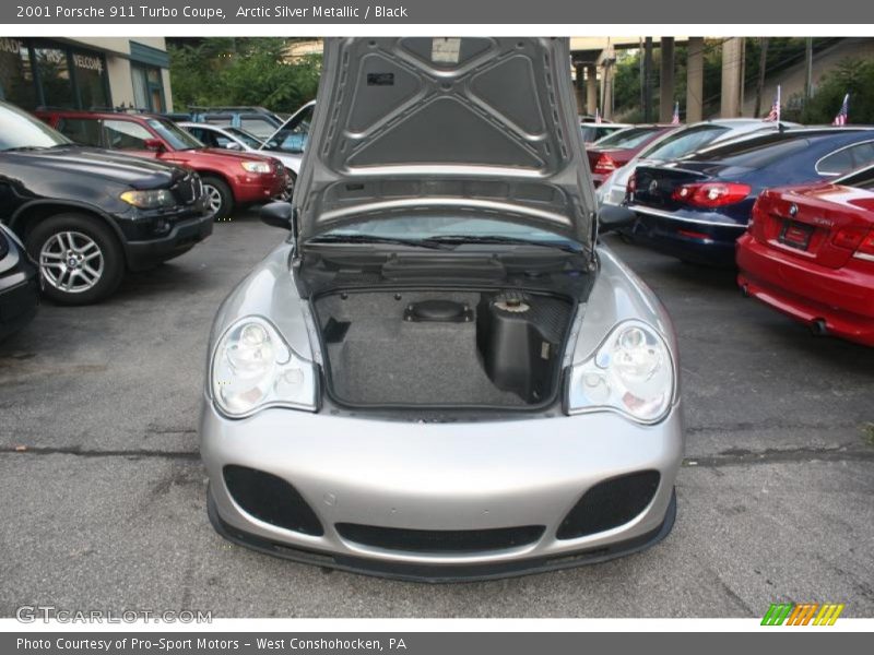 Arctic Silver Metallic / Black 2001 Porsche 911 Turbo Coupe