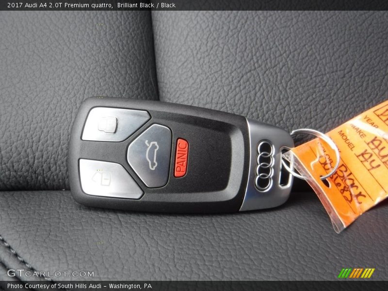 Brilliant Black / Black 2017 Audi A4 2.0T Premium quattro