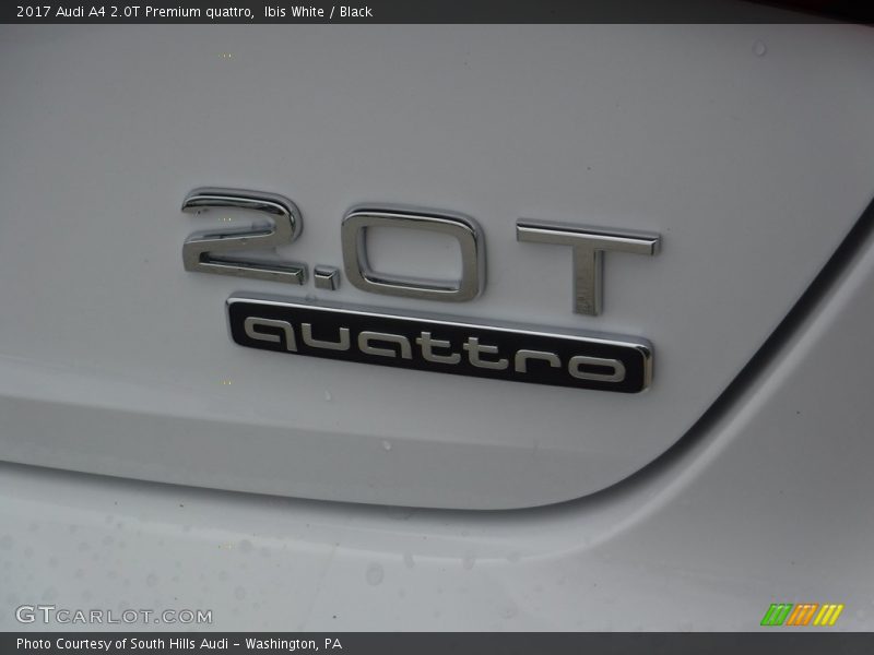Ibis White / Black 2017 Audi A4 2.0T Premium quattro