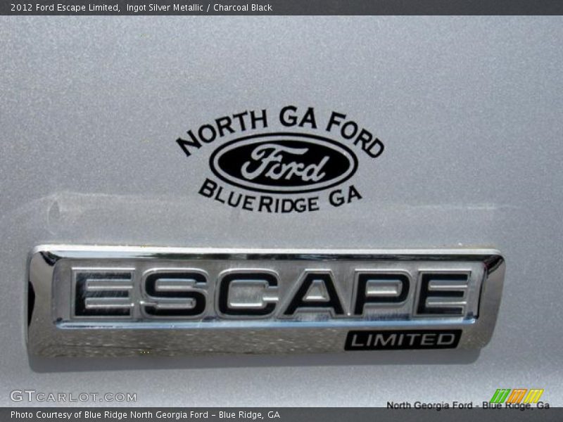 Ingot Silver Metallic / Charcoal Black 2012 Ford Escape Limited