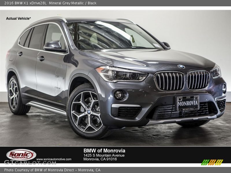 Mineral Grey Metallic / Black 2016 BMW X1 xDrive28i