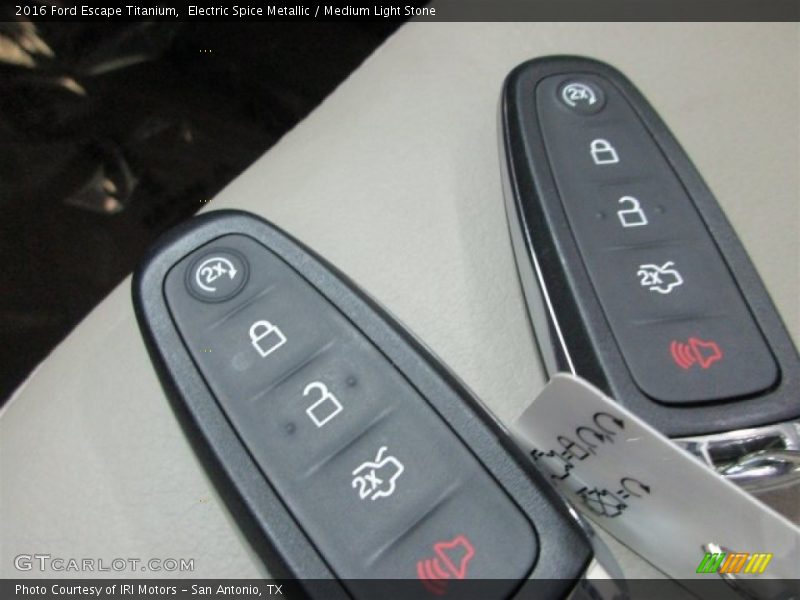 Electric Spice Metallic / Medium Light Stone 2016 Ford Escape Titanium