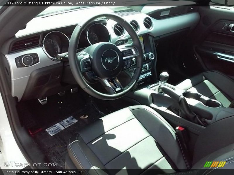 Ebony Interior - 2017 Mustang GT Premium Coupe 