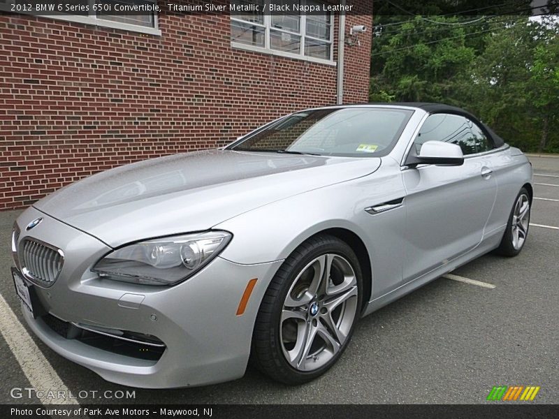 Titanium Silver Metallic / Black Nappa Leather 2012 BMW 6 Series 650i Convertible