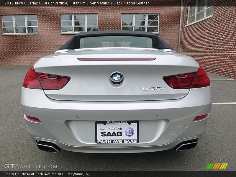 Titanium Silver Metallic / Black Nappa Leather 2012 BMW 6 Series 650i Convertible