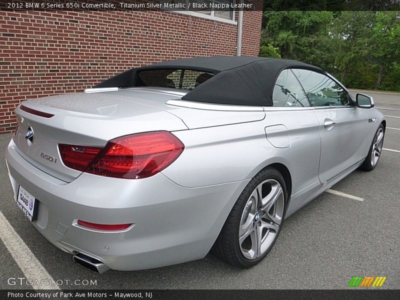 Titanium Silver Metallic / Black Nappa Leather 2012 BMW 6 Series 650i Convertible