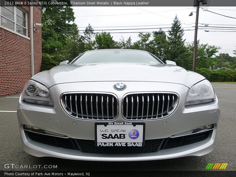 Titanium Silver Metallic / Black Nappa Leather 2012 BMW 6 Series 650i Convertible