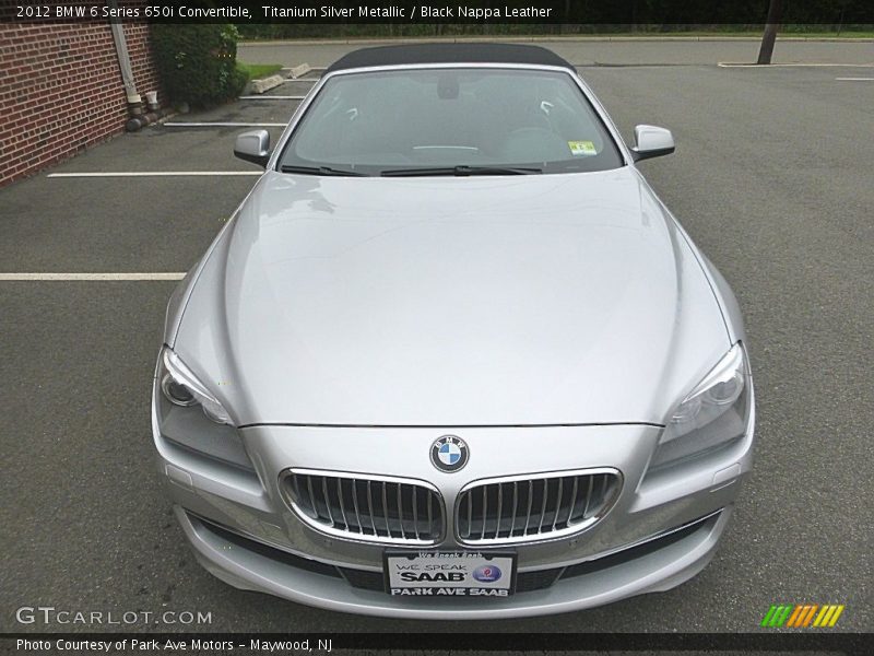 Titanium Silver Metallic / Black Nappa Leather 2012 BMW 6 Series 650i Convertible