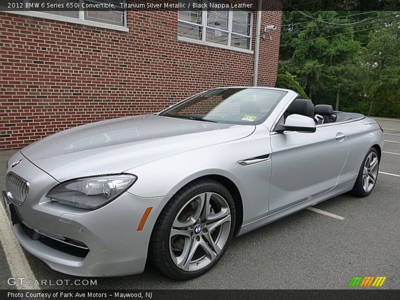 Titanium Silver Metallic / Black Nappa Leather 2012 BMW 6 Series 650i Convertible
