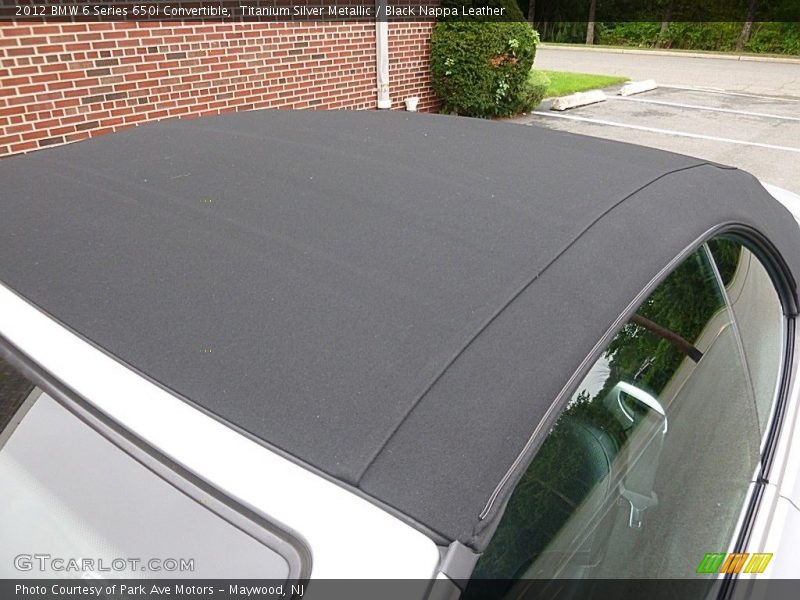 Titanium Silver Metallic / Black Nappa Leather 2012 BMW 6 Series 650i Convertible