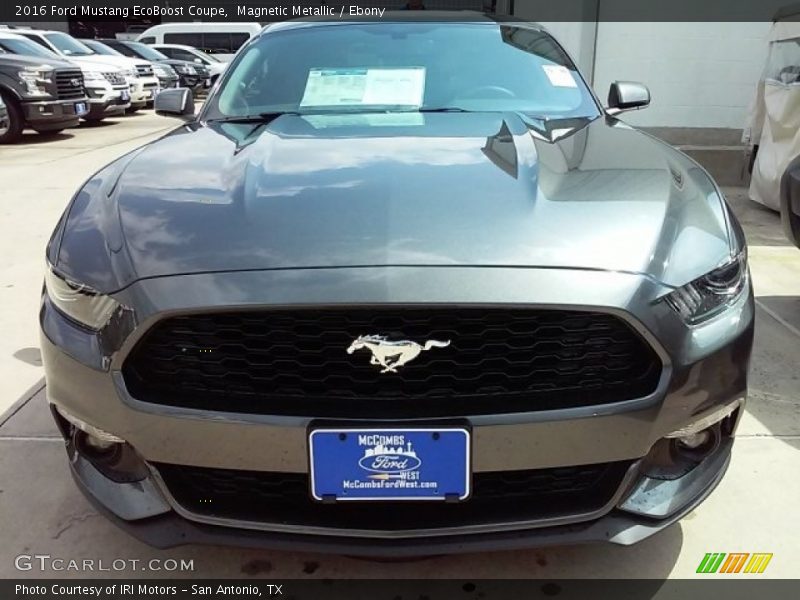 Magnetic Metallic / Ebony 2016 Ford Mustang EcoBoost Coupe