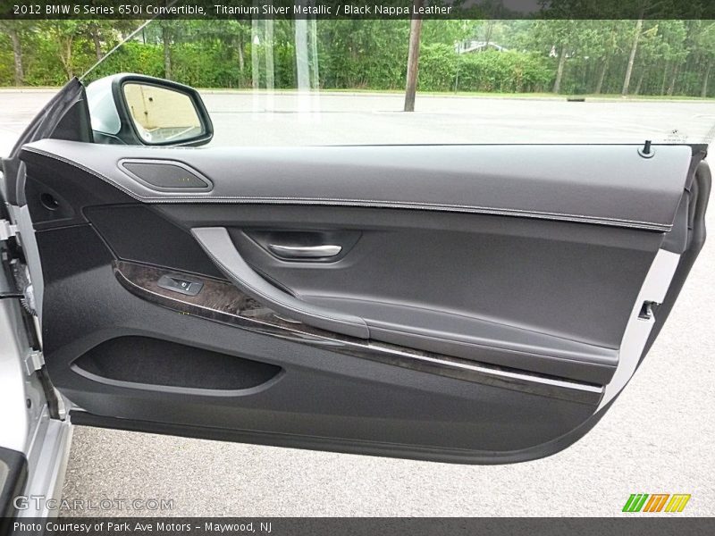 Titanium Silver Metallic / Black Nappa Leather 2012 BMW 6 Series 650i Convertible