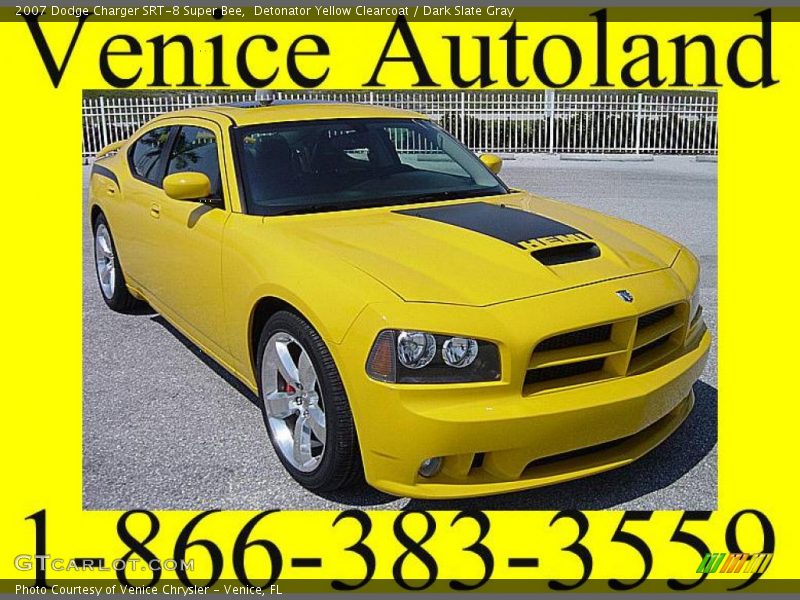 Detonator Yellow Clearcoat / Dark Slate Gray 2007 Dodge Charger SRT-8 Super Bee