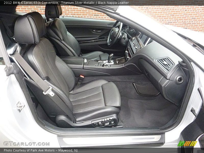 Titanium Silver Metallic / Black Nappa Leather 2012 BMW 6 Series 650i Convertible