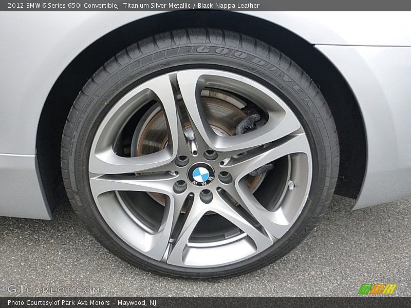 Titanium Silver Metallic / Black Nappa Leather 2012 BMW 6 Series 650i Convertible