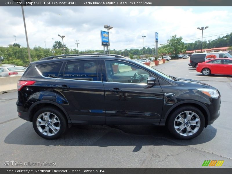 Tuxedo Black Metallic / Medium Light Stone 2013 Ford Escape SEL 1.6L EcoBoost 4WD