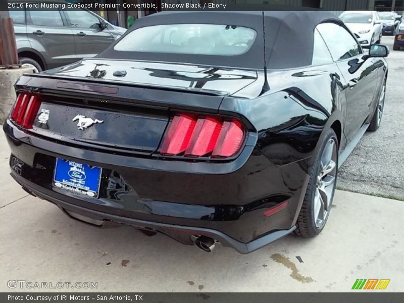 Shadow Black / Ebony 2016 Ford Mustang EcoBoost Premium Convertible