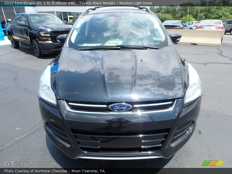 Tuxedo Black Metallic / Medium Light Stone 2013 Ford Escape SEL 1.6L EcoBoost 4WD