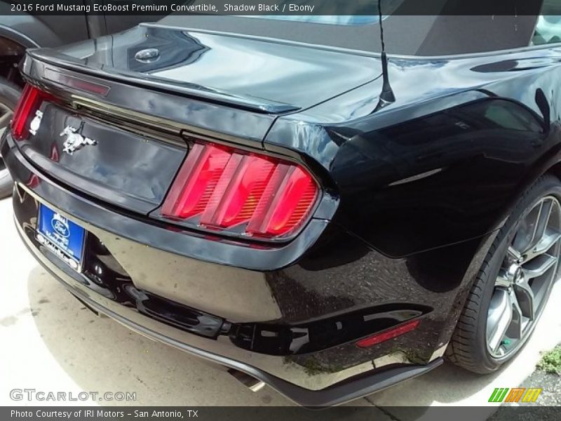 Shadow Black / Ebony 2016 Ford Mustang EcoBoost Premium Convertible