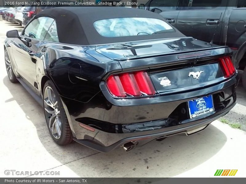 Shadow Black / Ebony 2016 Ford Mustang EcoBoost Premium Convertible