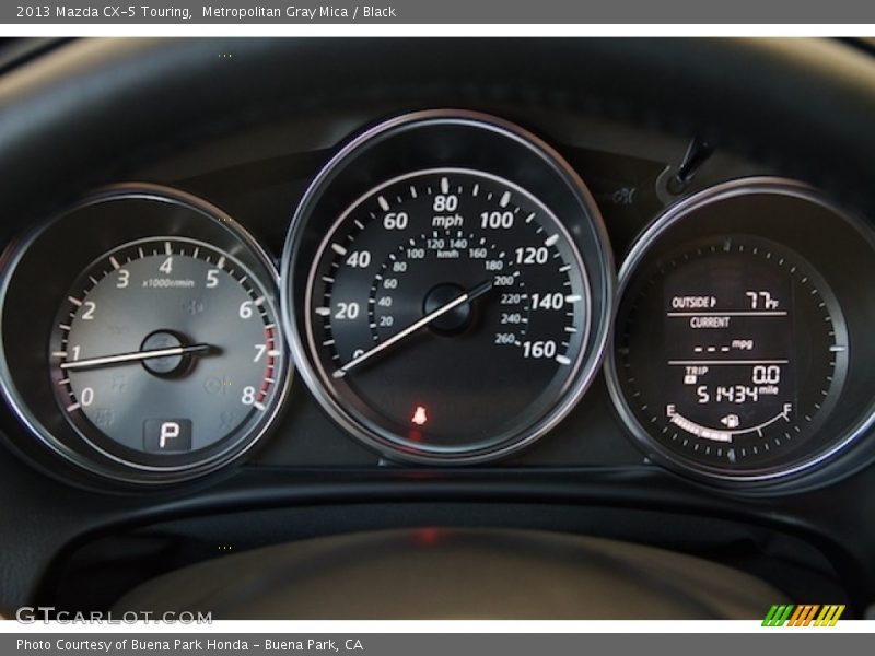 Metropolitan Gray Mica / Black 2013 Mazda CX-5 Touring