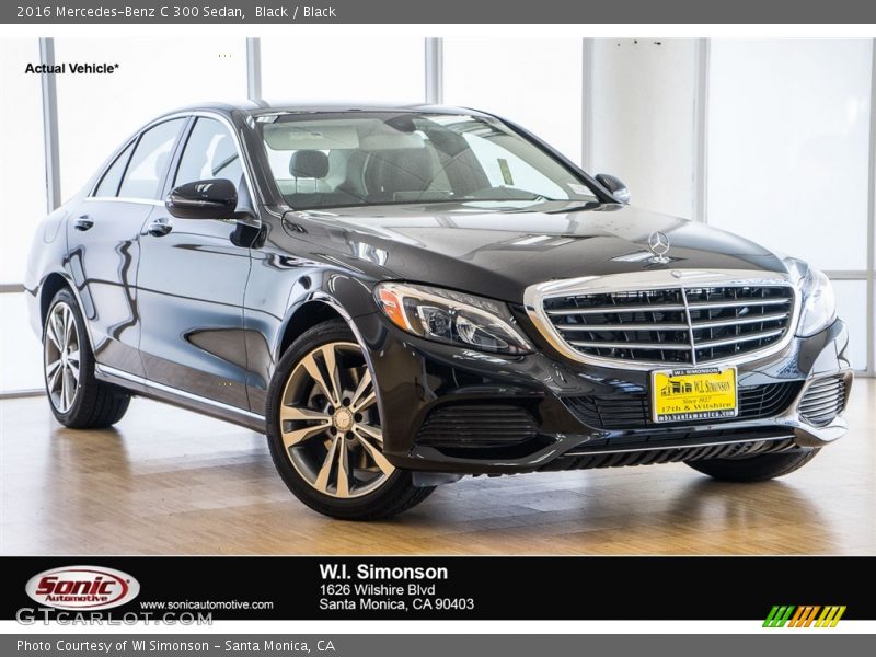 Black / Black 2016 Mercedes-Benz C 300 Sedan
