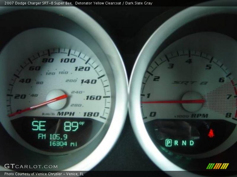 Detonator Yellow Clearcoat / Dark Slate Gray 2007 Dodge Charger SRT-8 Super Bee