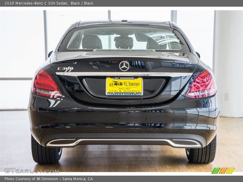Black / Black 2016 Mercedes-Benz C 300 Sedan