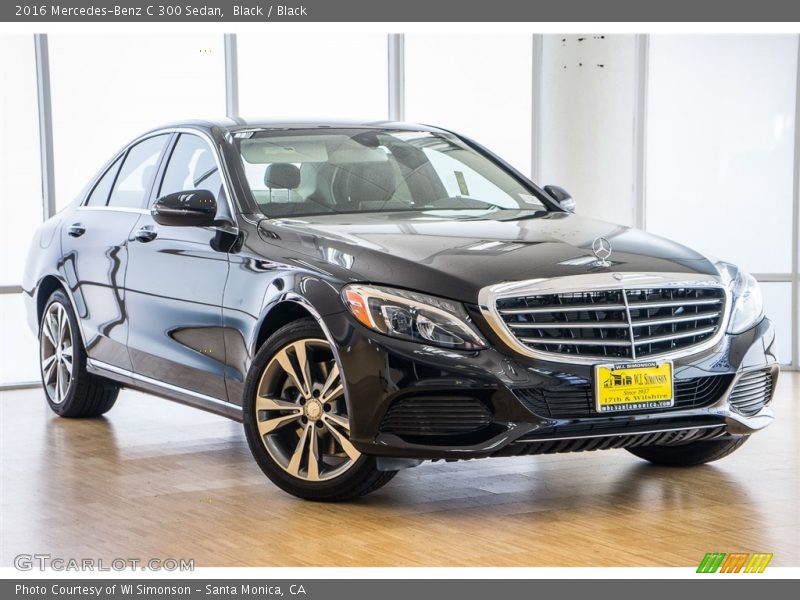 Black / Black 2016 Mercedes-Benz C 300 Sedan