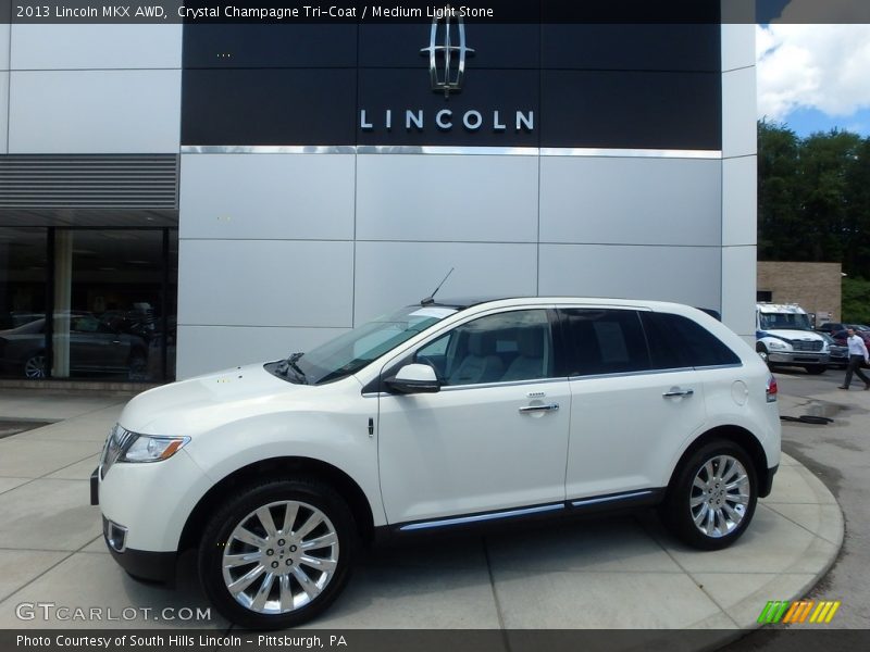 Crystal Champagne Tri-Coat / Medium Light Stone 2013 Lincoln MKX AWD
