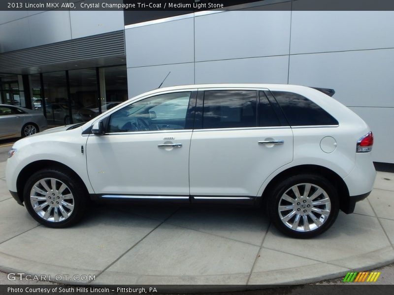 Crystal Champagne Tri-Coat / Medium Light Stone 2013 Lincoln MKX AWD