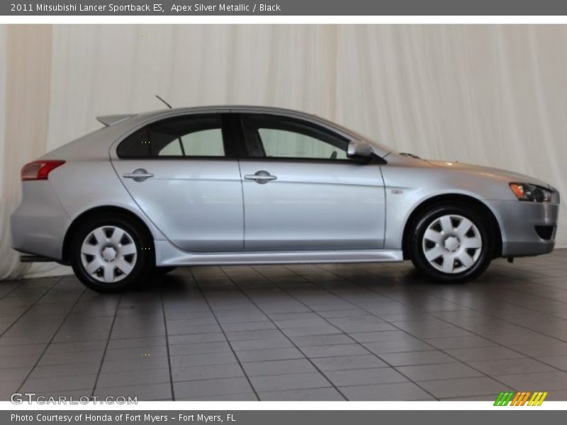 Apex Silver Metallic / Black 2011 Mitsubishi Lancer Sportback ES