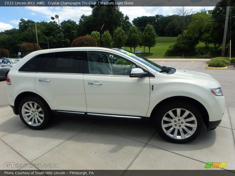 Crystal Champagne Tri-Coat / Medium Light Stone 2013 Lincoln MKX AWD