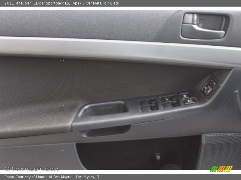 Apex Silver Metallic / Black 2011 Mitsubishi Lancer Sportback ES