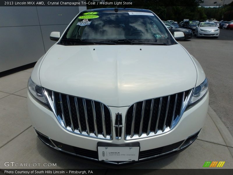 Crystal Champagne Tri-Coat / Medium Light Stone 2013 Lincoln MKX AWD