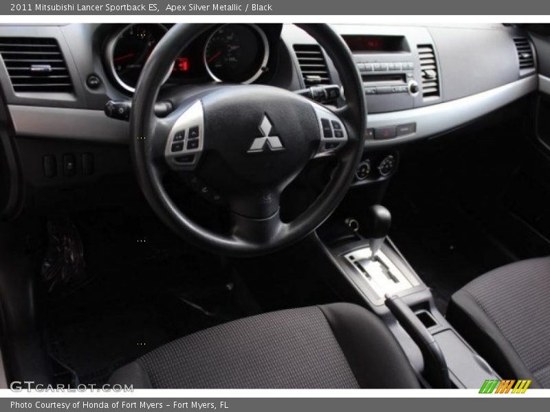 Apex Silver Metallic / Black 2011 Mitsubishi Lancer Sportback ES