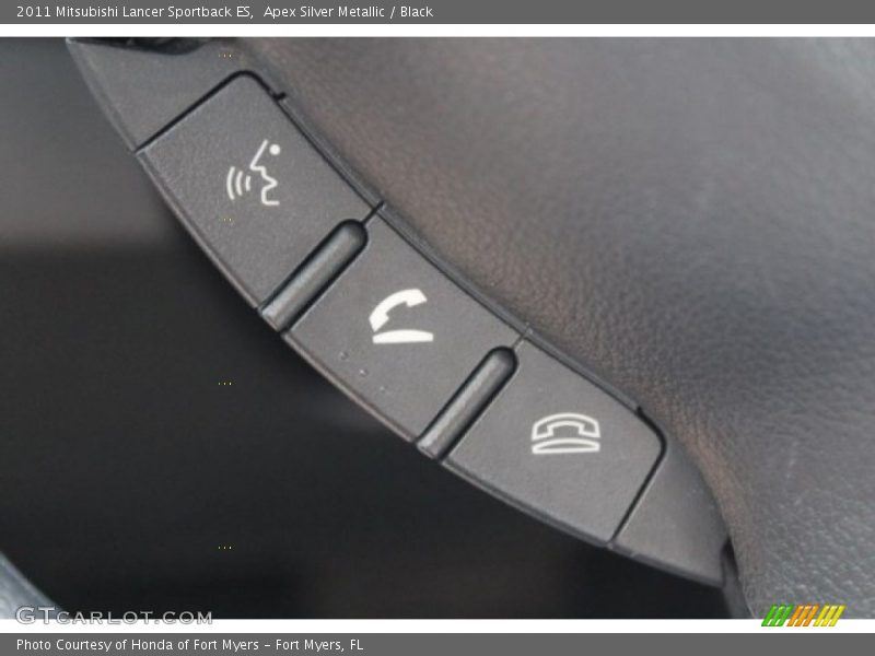 Apex Silver Metallic / Black 2011 Mitsubishi Lancer Sportback ES