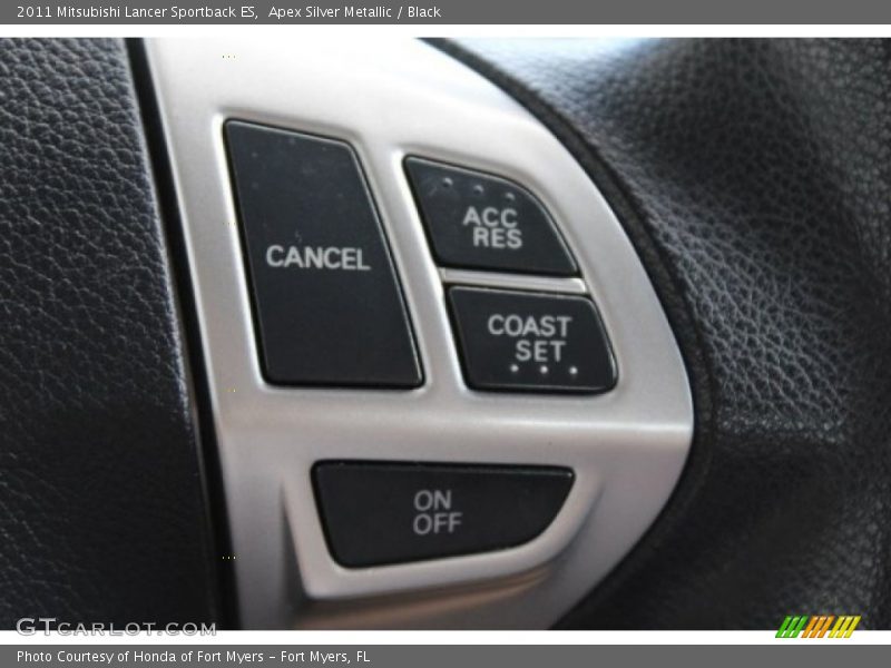 Apex Silver Metallic / Black 2011 Mitsubishi Lancer Sportback ES