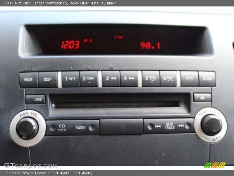 Apex Silver Metallic / Black 2011 Mitsubishi Lancer Sportback ES