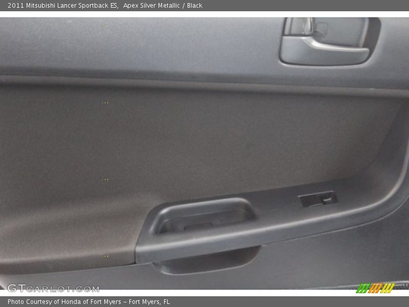 Apex Silver Metallic / Black 2011 Mitsubishi Lancer Sportback ES