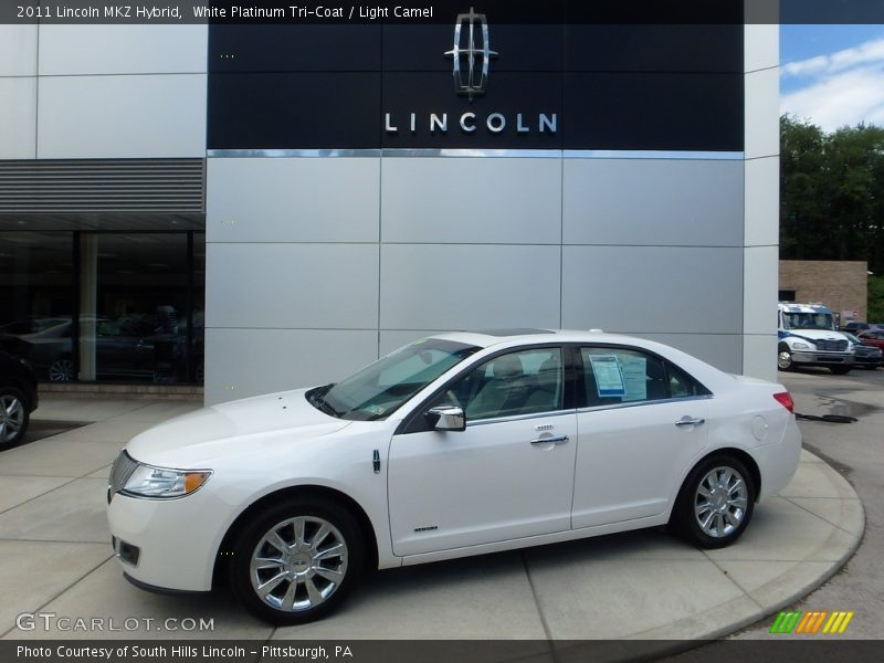 White Platinum Tri-Coat / Light Camel 2011 Lincoln MKZ Hybrid