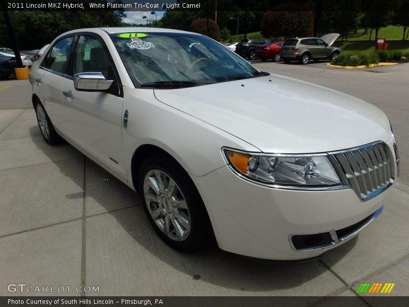 White Platinum Tri-Coat / Light Camel 2011 Lincoln MKZ Hybrid