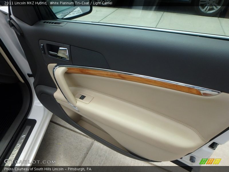 White Platinum Tri-Coat / Light Camel 2011 Lincoln MKZ Hybrid