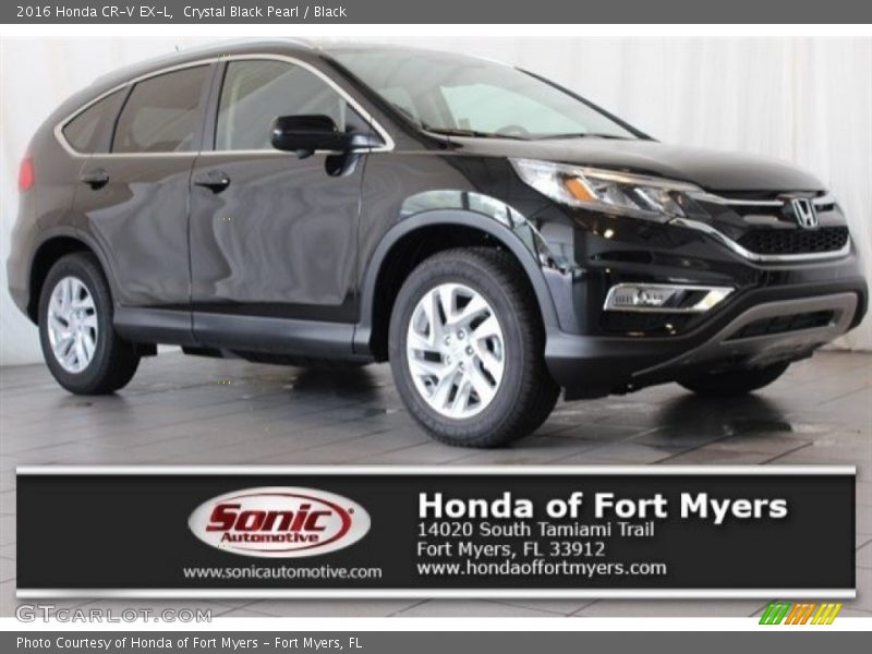 Crystal Black Pearl / Black 2016 Honda CR-V EX-L