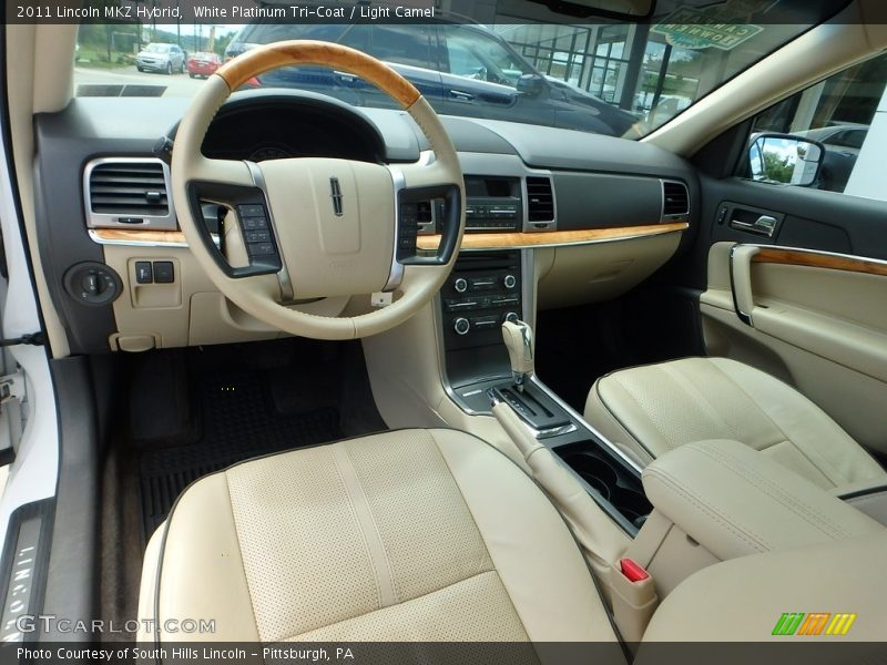 White Platinum Tri-Coat / Light Camel 2011 Lincoln MKZ Hybrid