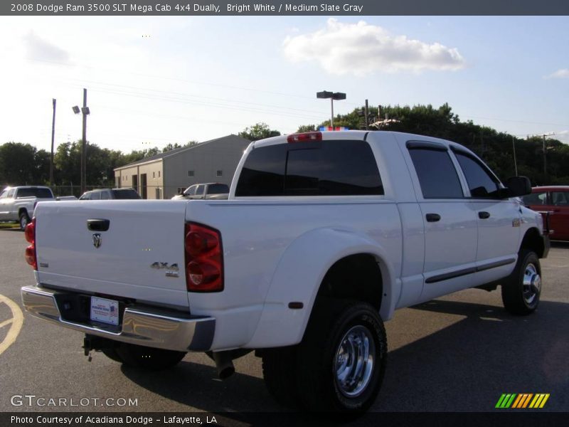 Bright White / Medium Slate Gray 2008 Dodge Ram 3500 SLT Mega Cab 4x4 Dually