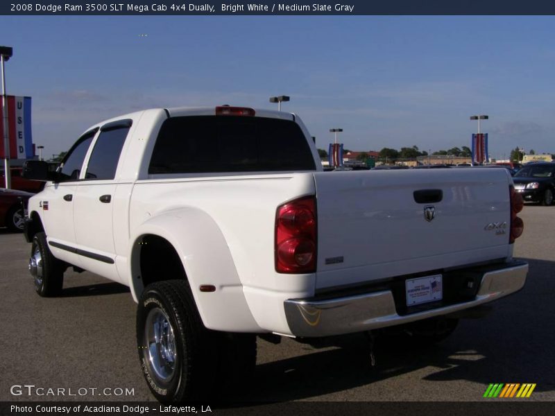 Bright White / Medium Slate Gray 2008 Dodge Ram 3500 SLT Mega Cab 4x4 Dually