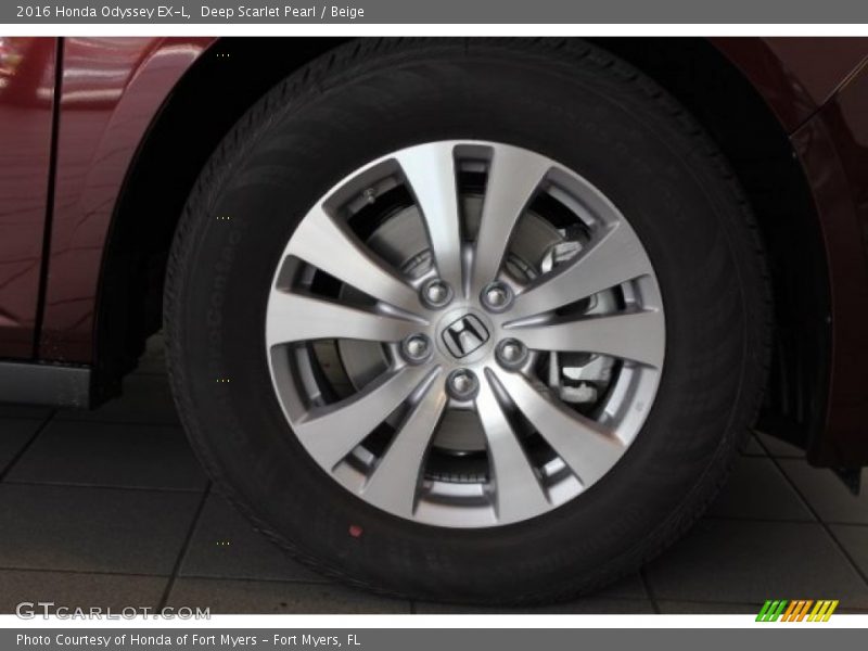 Deep Scarlet Pearl / Beige 2016 Honda Odyssey EX-L