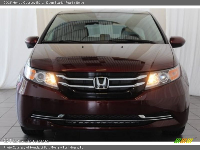 Deep Scarlet Pearl / Beige 2016 Honda Odyssey EX-L