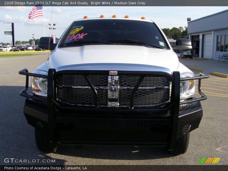 Bright White / Medium Slate Gray 2008 Dodge Ram 3500 SLT Mega Cab 4x4 Dually